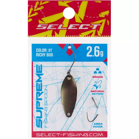 Блешня Select Supreme 2.6g 30mm #07 Richy Bug, Вага блешні: 2.6, Колір блешні: #07 Richy Bug, фото , изображение 2